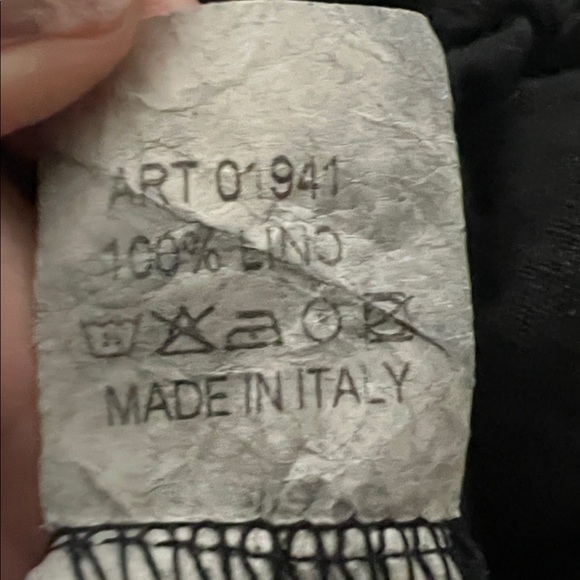 Marche Linen Button Down Dress Black Women’s Medium - Picture 7 of 8